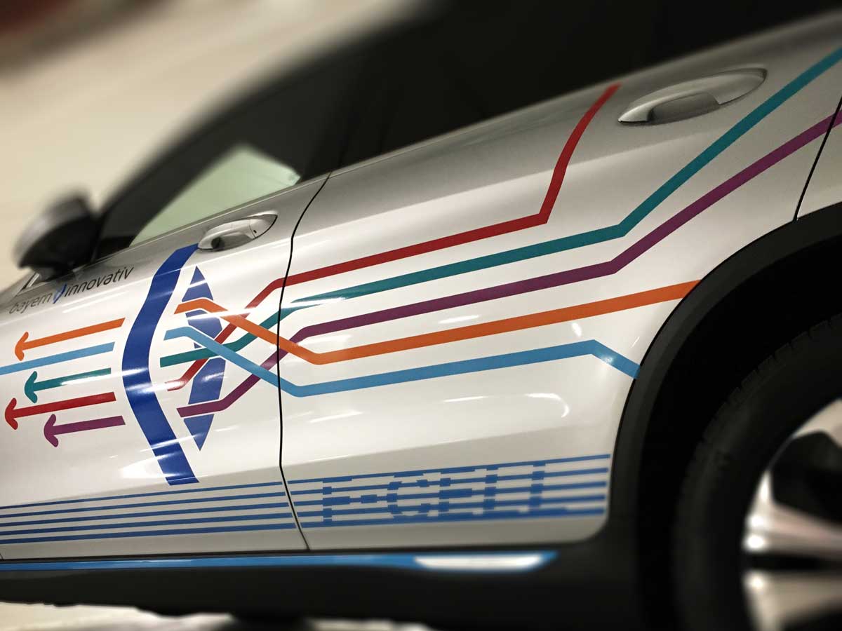 Fahrzeugbeklebung, KFZ Beklebungen, Brennstoffzelle, Mercedes F-Cell